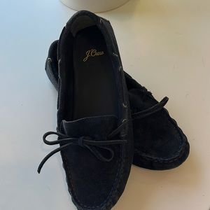 J. Crew Driving Mocs in Navy Suede.